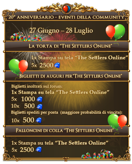 Tanti premi per tutti! Tanti premi per tutti!