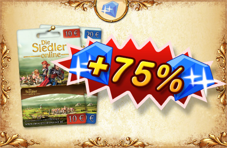 Prepaid-Karten einlösen um 75% mehr Edelsteine zu erhalten! Das Angebot gilt bis zum 07. Januar 2015 Prepaid-Karten einlösen um 75% mehr Edelsteine zu erhalten! Das Angebot gilt bis zum 07. Januar 2015